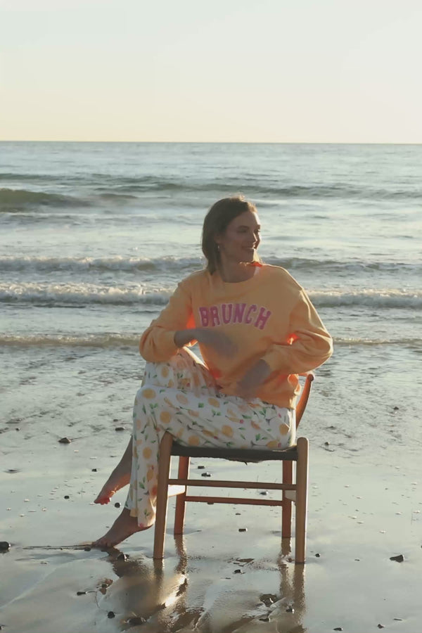 P.j. Salvage Mimosa Me Graphic Terry Sweatshirt