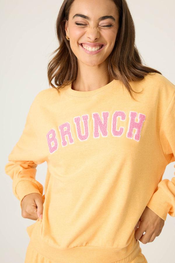 p.j. salvage Mimosa Me Graphic Terry Sweatshirt
