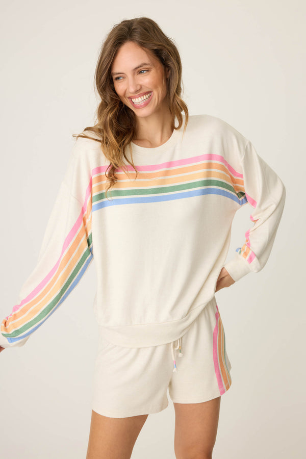 P.j. Salvage Over The Rainbow Long Sleeve Top
