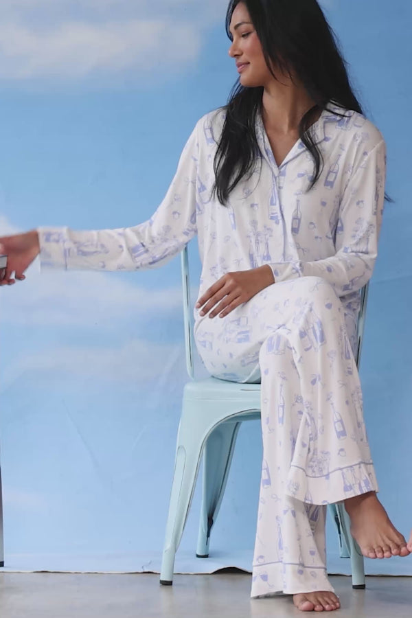 P.j. Salvage Parisian Dreams Whimsical Print PJ Set