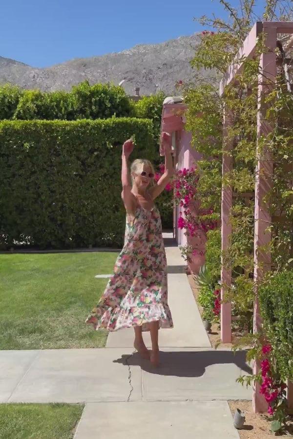 P.j. Salvage Tropical Floral Print Midi Dress