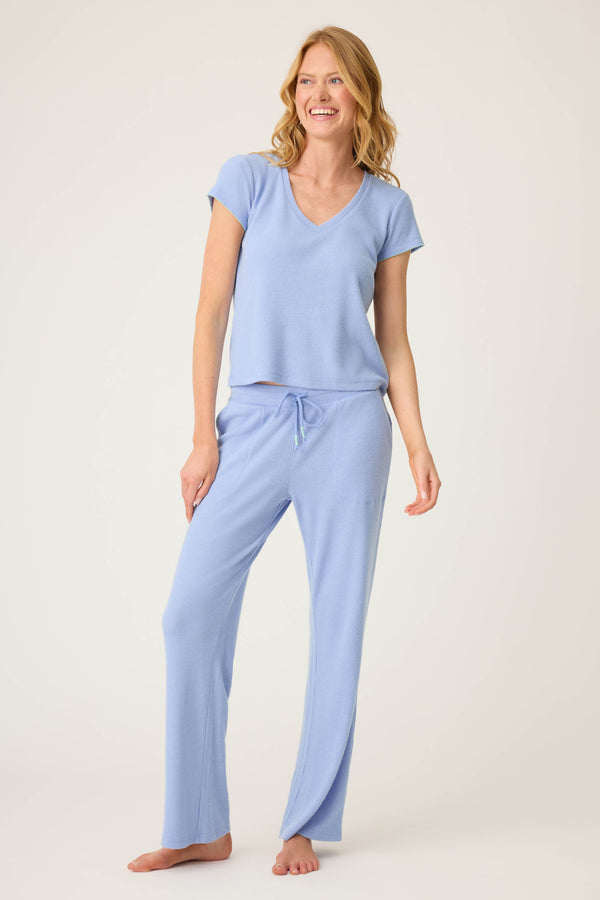 P.j. Salvage Vacay Vibes Baby Peachy Waffle Pants