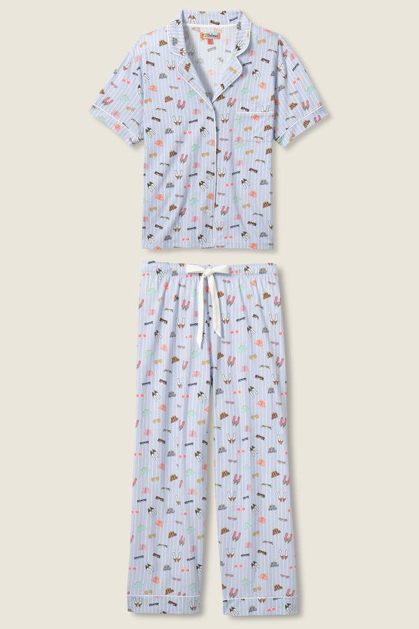 P.j. Salvage Whimsy Shoes Cropped PJ Set