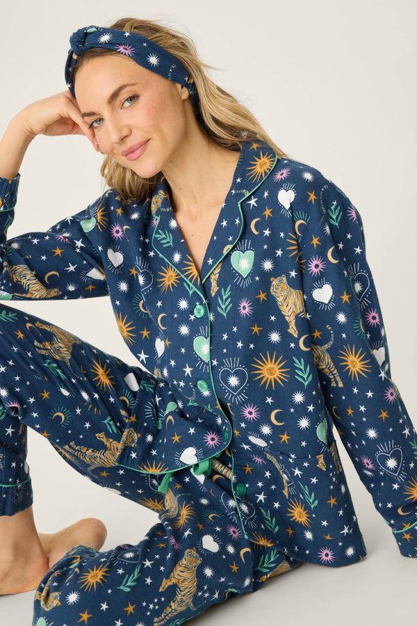 P.j. Salvage Wild At Heart 3-Piece Flannel PJ Set