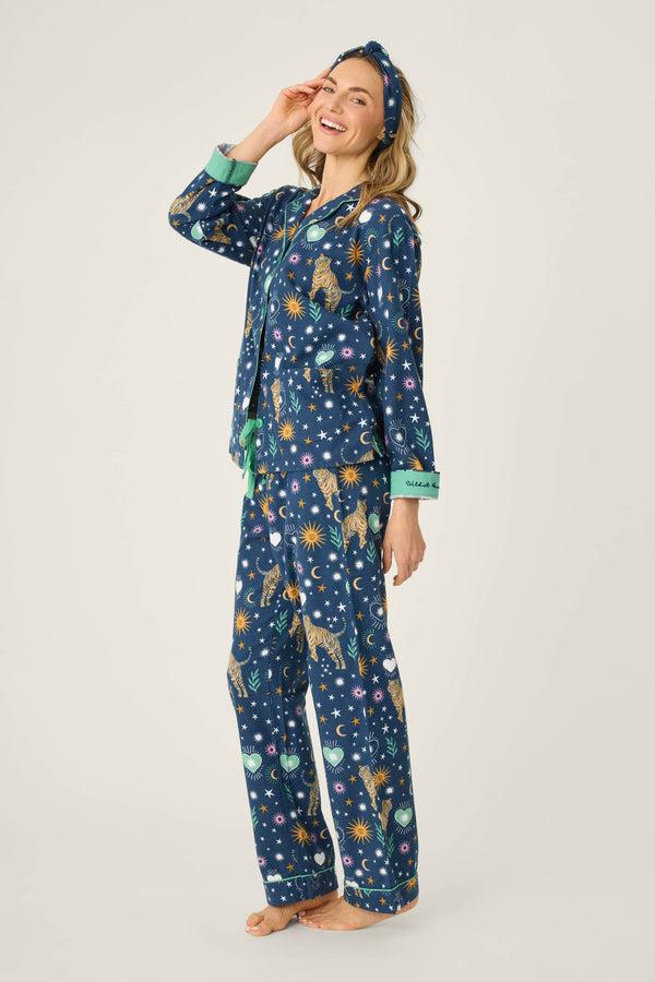 P.j. Salvage Wild At Heart 3-Piece Flannel PJ Set