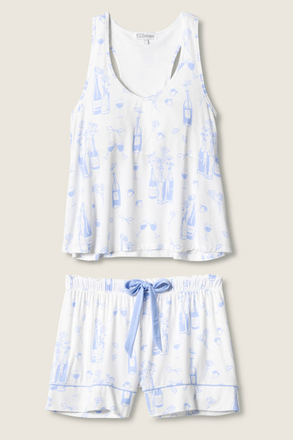 P.j. Salvage Parisian Dream Whimsical Print Short Set