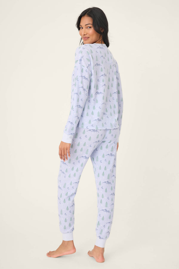 P.j. Salvage Ski Jammie Classics Mountain Dreams Print PJ Set