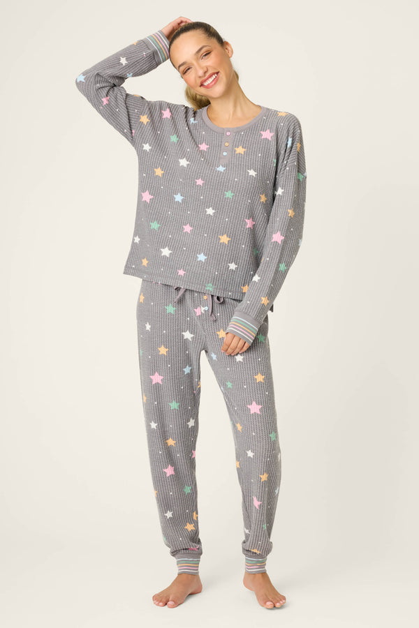 p.j. salvage Ski Jammie Classics Starlight Starbright Charcoal PJ Set
