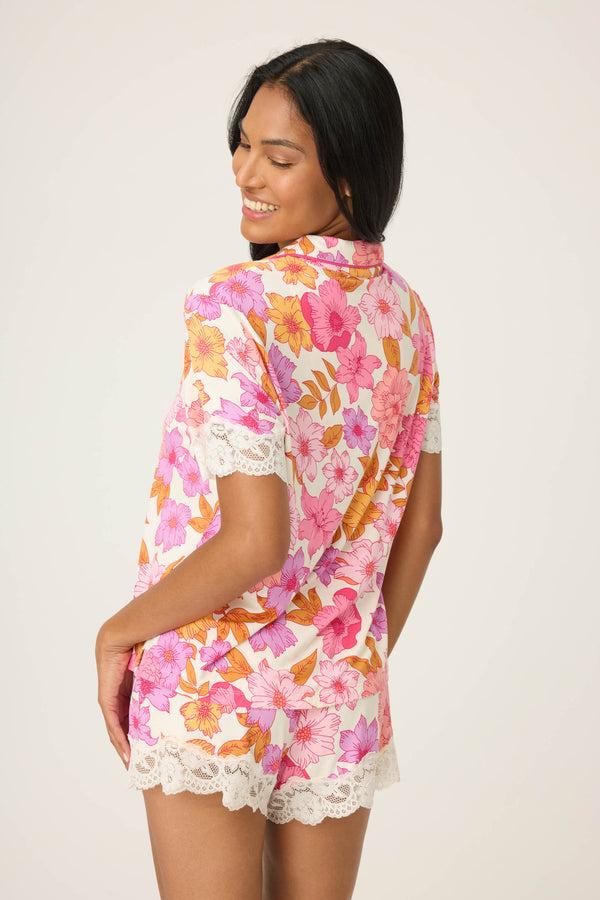 P.j. Salvage Sweet Dreams Floral Print Short Modal PJ Set