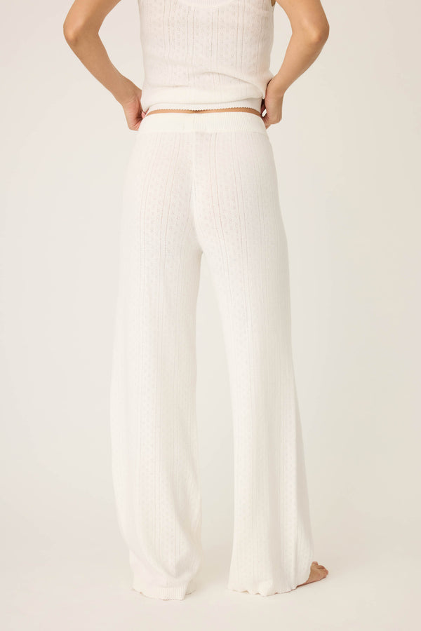 P.j. Salvage Sweetheart Pointelle Solid Lounge Pants