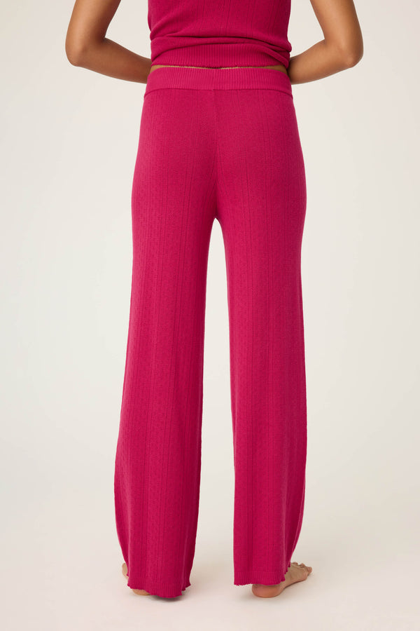 P.j. Salvage Sweetheart Pointelle Solid Lounge Pants