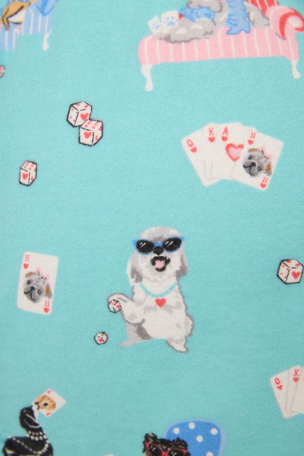 P.j. Salvage This Is How I Roll Dog Print Flannel Shorts