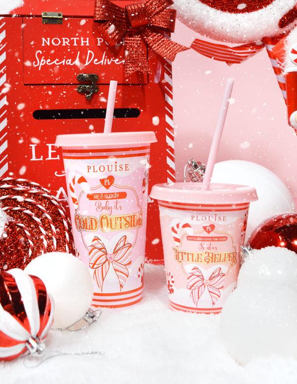 p.louise P.Louise Baby Its Cold Outside And Santas Little Helper Sippy Cups