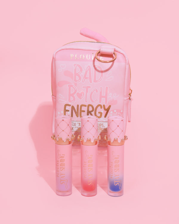 P.louise P.Louise Gloss Boss Stay Shining Lip Oil Trio & Bag