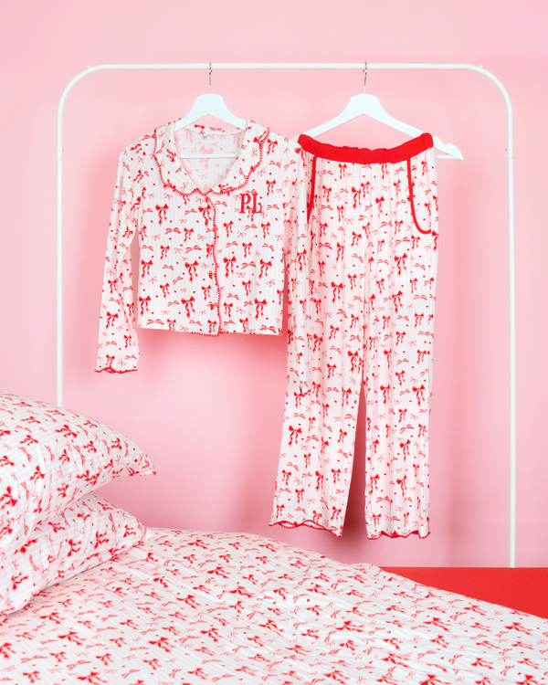 p.louise P.Louise Kids Christmas Bow Pyjamas - Trousers Set