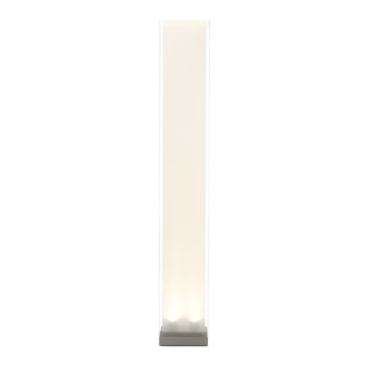 Pablo Designs Cortina Floor Clear Shade / White Diffuser / Silver Base