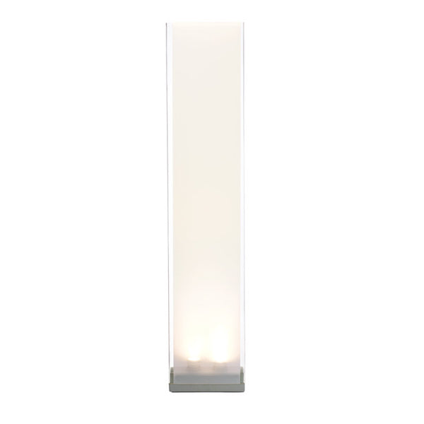pablo designs Cortina Floor Clear Shade / White Diffuser / Silver Base