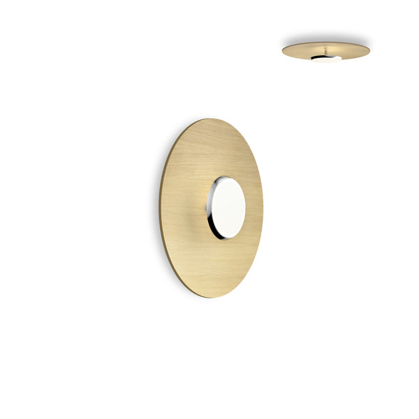 pablo designs Sky Dome Flush Wood Polished Aluminum + White Oak