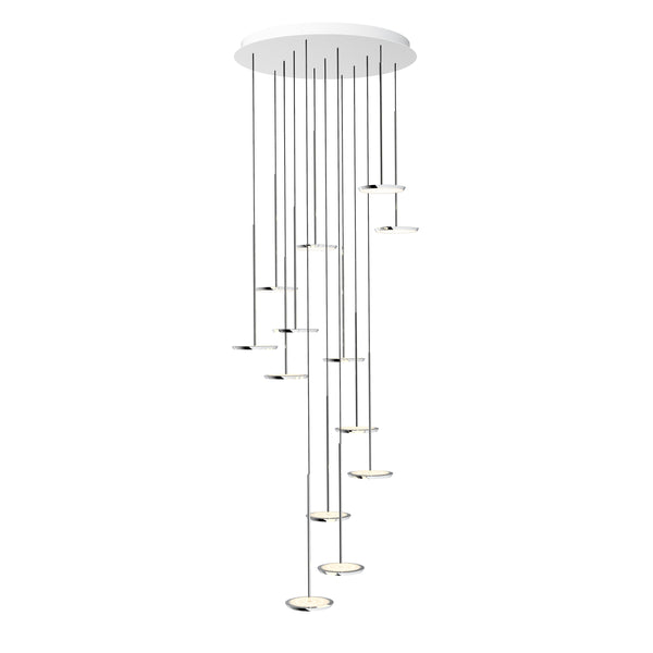 pablo designs Sky Solo Chandelier Polished Aluminum