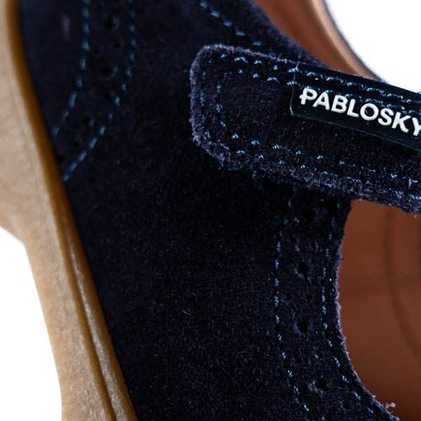 Pablosky Bailarinas De Niña Color Marino Con Cierre Adherente 360628