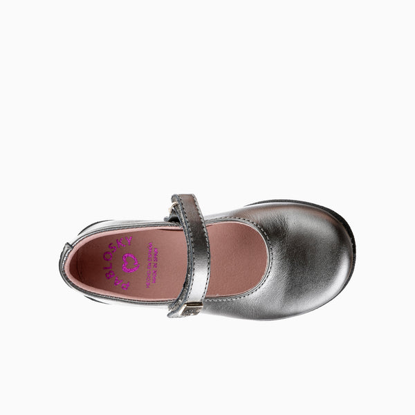 Pablosky Bailarinas De Niña Color Plata Con Cierre Adherente 361150