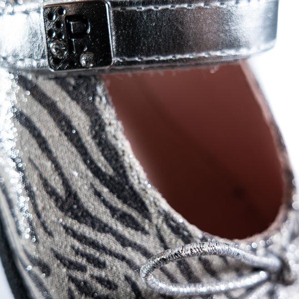 Pablosky Bailarinas De Niña Color Plata Con Cierre Adherente 361053