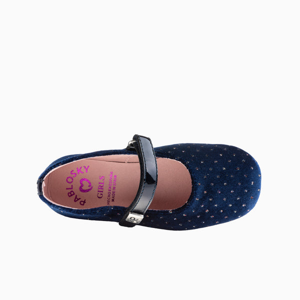 Pablosky Bailarinas De Niña Pablosky Color Azul Con Cierre Adherente 356820
