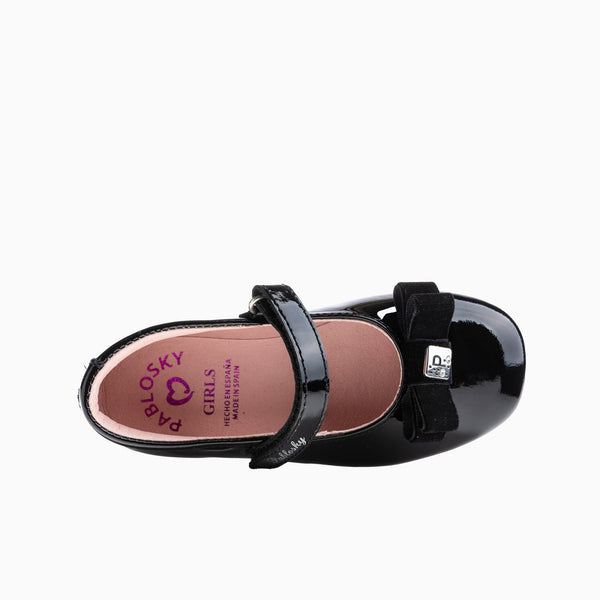 Pablosky Bailarinas De Niña Pablosky Color Negro De Piel Con Cierre Adherente 357119