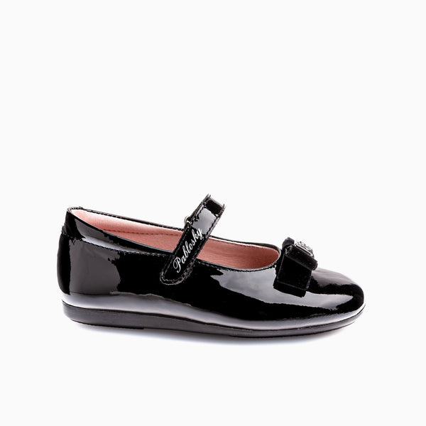pablosky Bailarinas de Niña Pablosky color Negro de Piel con Cierre adherente 357119