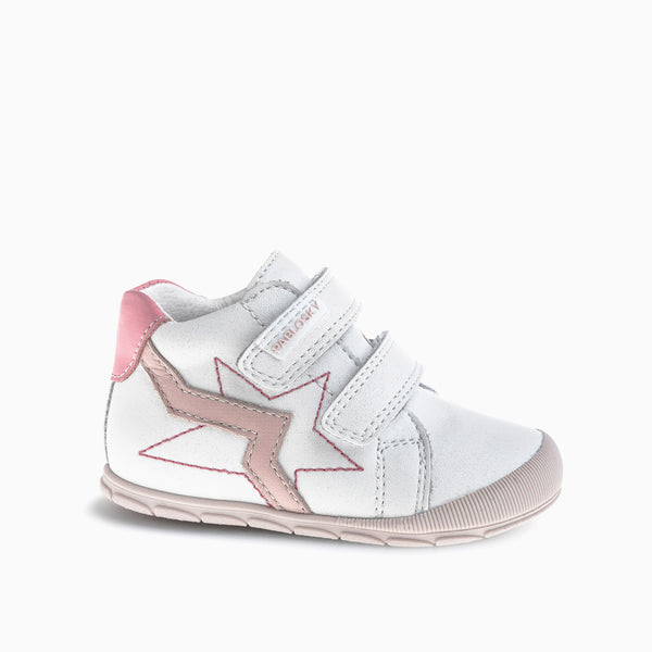 pablosky Botas de Bebé Niña color Blanco con Cierre adherente 059607