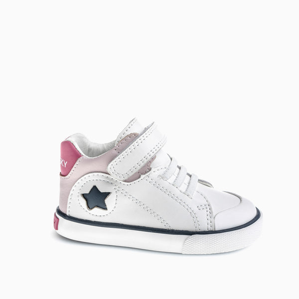 pablosky Botas de Bebé Niña color Blanco con Cierre adherente 983307 pablosky Botas de Bebé Niña color Blanco con Cierre adherente 983307