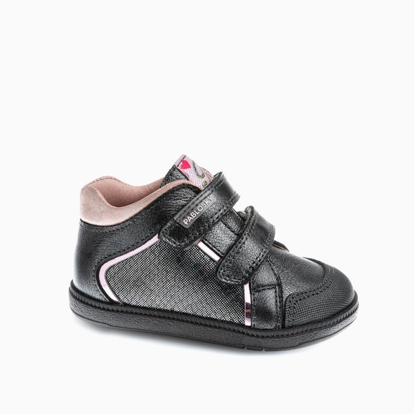pablosky Botas de Bebé Niña Pablosky color Gris de Piel con Cierre adherente 047450