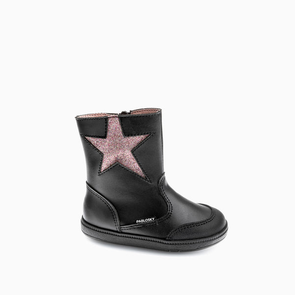 pablosky Botas de Bebé Niña Pablosky color Negro de Leader-tech con Cremallera 047515