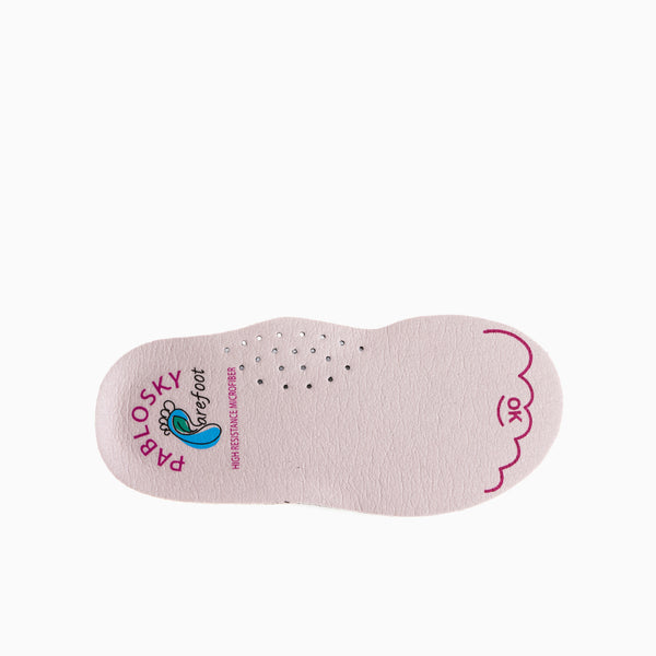 Pablosky Botas De Bebé Niña Pablosky Color Rosa De Piel Con Cierre Adherente 047878