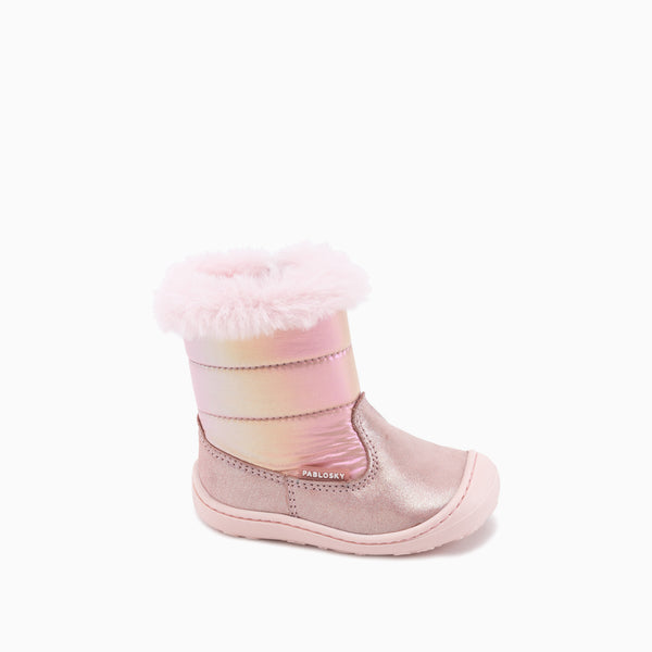 pablosky Botas de bebé niña StepEasy 018470 de piel color rosa