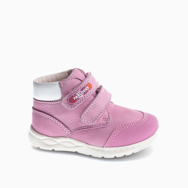 pablosky Botas de bebé niña StepEasy 022870 de piel color rosa