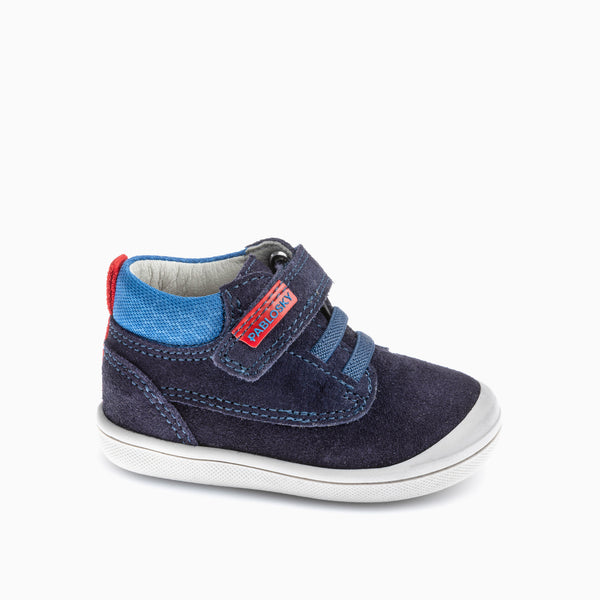 pablosky Botas de Bebé Niño Pablosky color Azul de Piel con Cierre adherente 044126