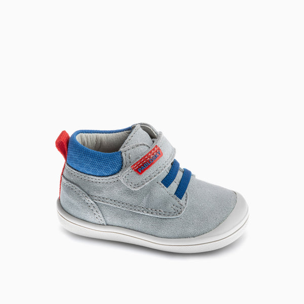 pablosky Botas de Bebé Niño Pablosky color Azul de Piel con Cierre adherente 044157