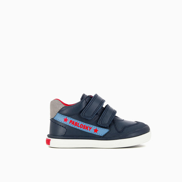 Pablosky Botas De Bebé Niño StepEasy 022220 De Piel Color Azul Marino