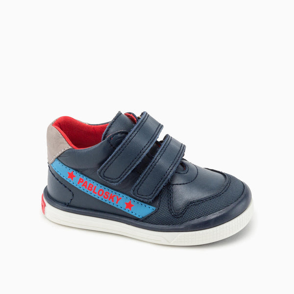 pablosky Botas de bebé niño StepEasy 022220 de piel color azul marino