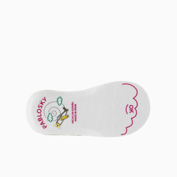 Pablosky Botas De Bebé Unisex Color Blanco Con Cierre Adherente 061205