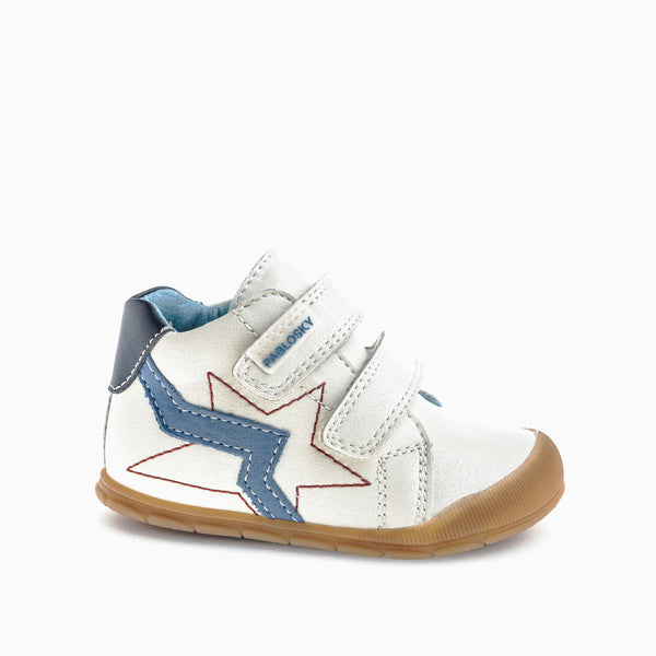 pablosky Botas de Bebé Unisex color Blanco con Cierre adherente 059630
