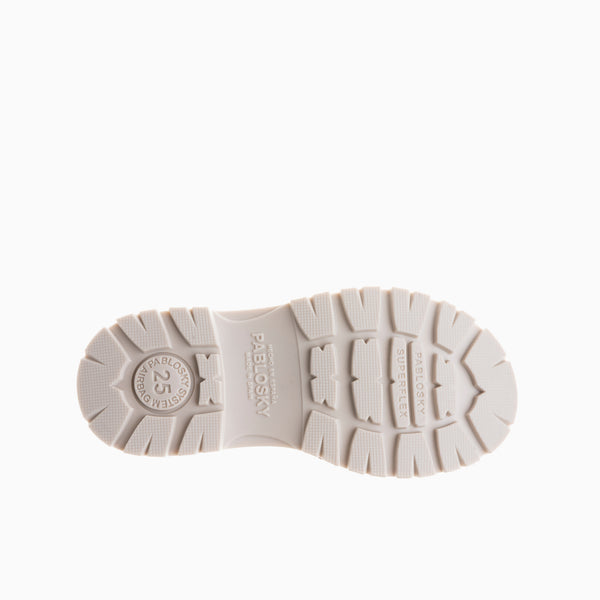 Pablosky Botas De Niña Color Blanco Con Cordones Y Cremallera 444430