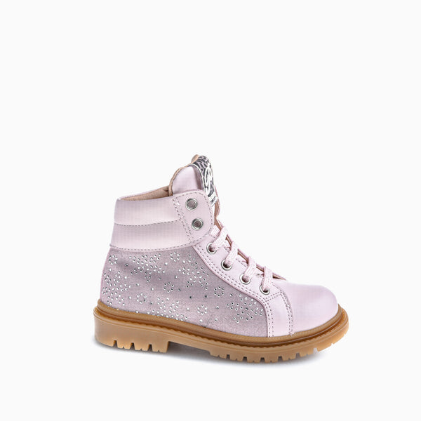 pablosky Botas de Niña color Rosa con Cordones y cremallera 445175