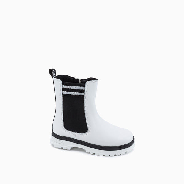 pablosky Botas de niña Pablosky 413100 de piel color blanco