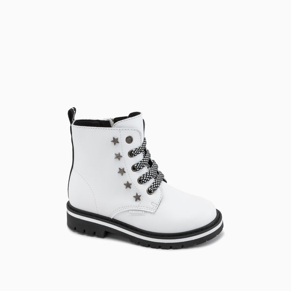pablosky Botas de niña Pablosky 414205 con cremallera color blanco