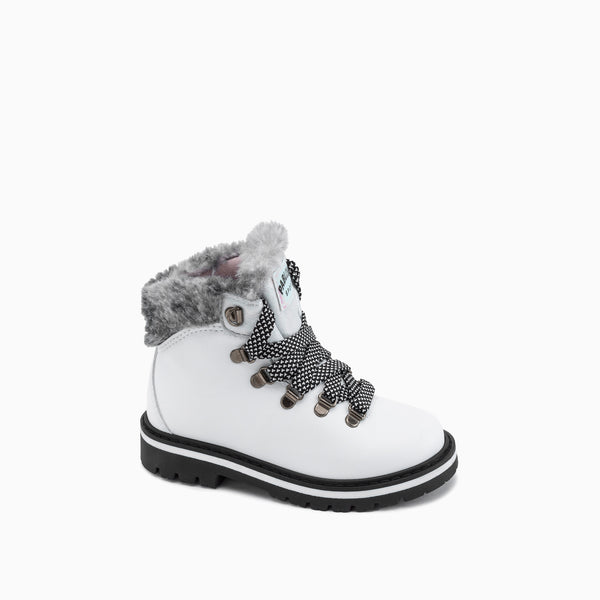 pablosky Botas de niña Pablosky 414305 con cordones color blanco