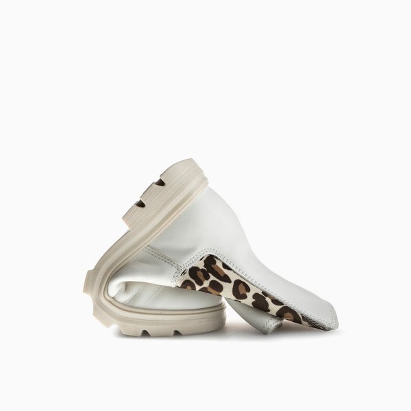 Pablosky Botas De Niña Pablosky Blancas De Piel Y Textil Técnico Con Cremallera 425800