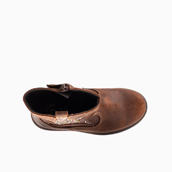 Pablosky Botas De Niña Pablosky Color Marrón De Piel Con Cremallera 435297