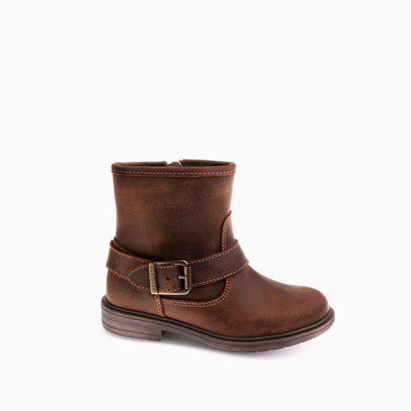 pablosky Botas de Niña Pablosky color Marrón de Piel con Cremallera 435597 pablosky Botas de Niña Pablosky color Marrón de Piel con Cremallera 435597